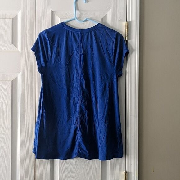 Crown & Ivy flowing royal blue shirt Sz M - Picture 5 of 5